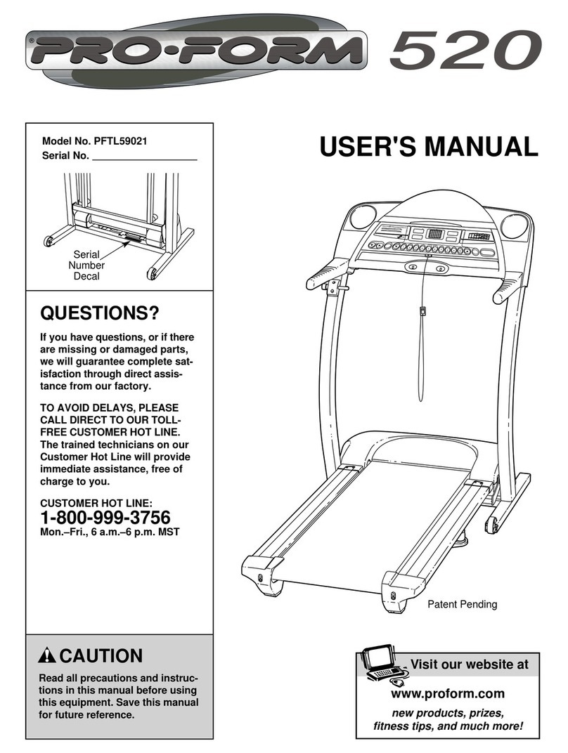 Pro-Form PFTL59021 User manual