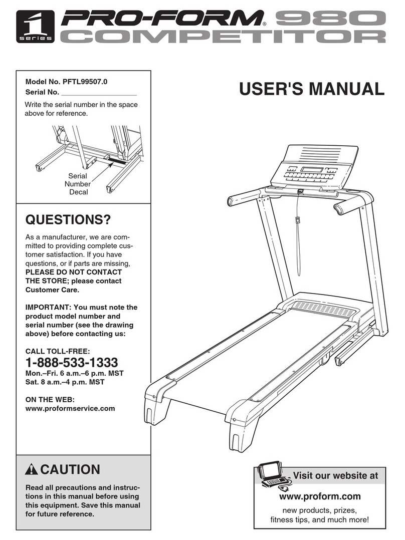 Pro-Form PFTL99507.0 User manual