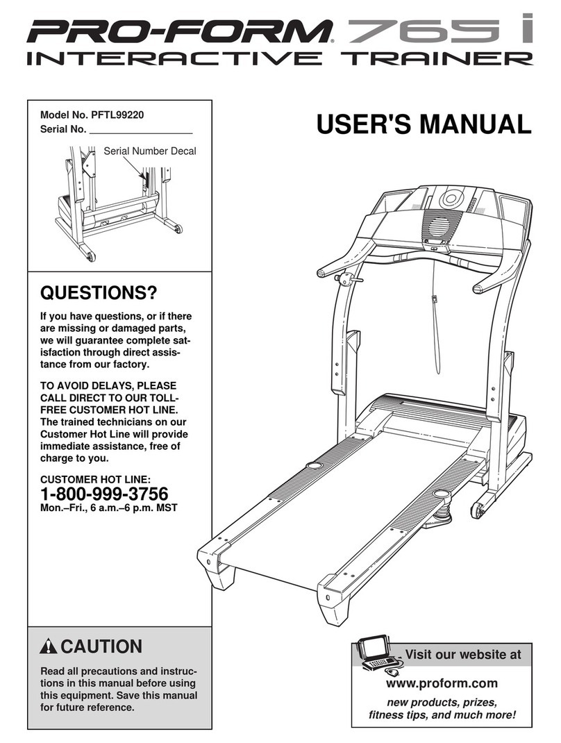 Pro-Form PFTL99220 User manual