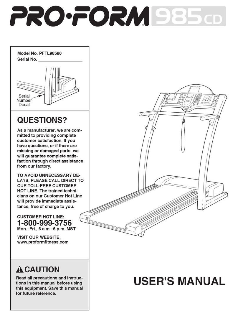 Pro-Form PFTL98580 User manual Pro-Form PFTL98580 User manual