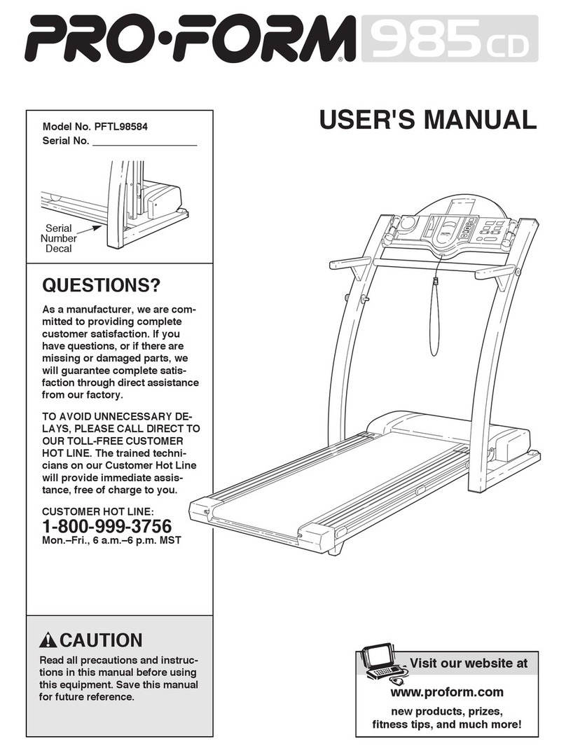 Pro-Form PFTL98584 User manual