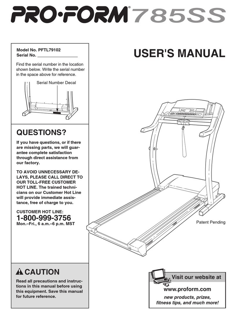 Pro-Form PFTL79102 User manual