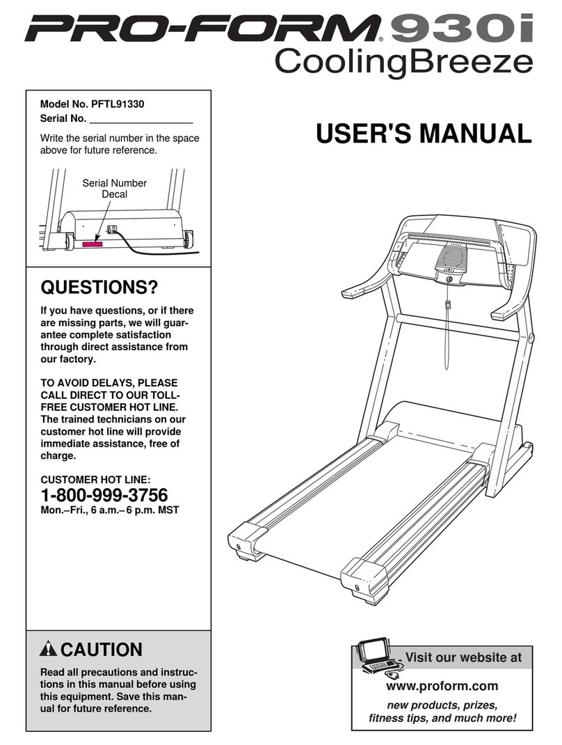 Pro-Form PFTL91330 User manual