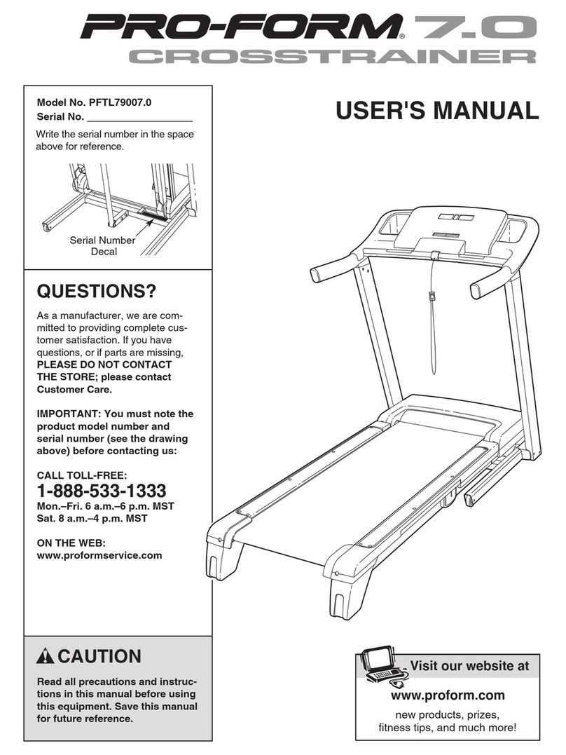 Pro-Form PFTL79007.0 User manual