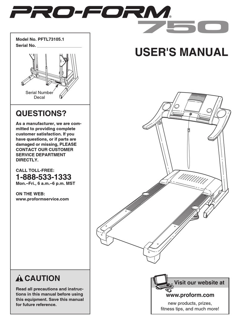 Pro-Form PFTL73105.1 User manual