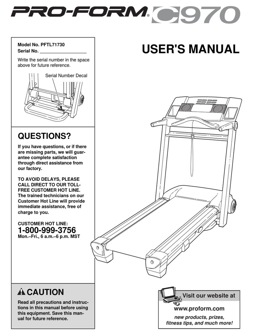 Pro-Form PFTL71730 User manual