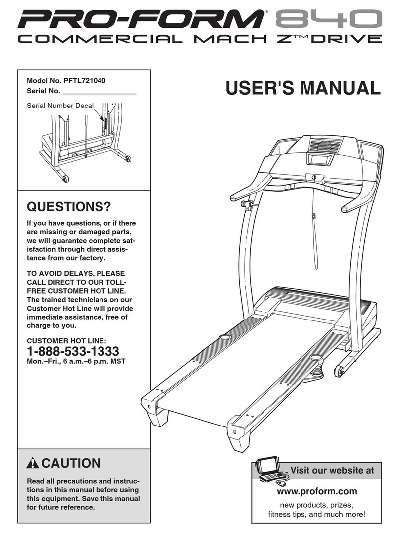 Pro-Form PFTL721040 User manual