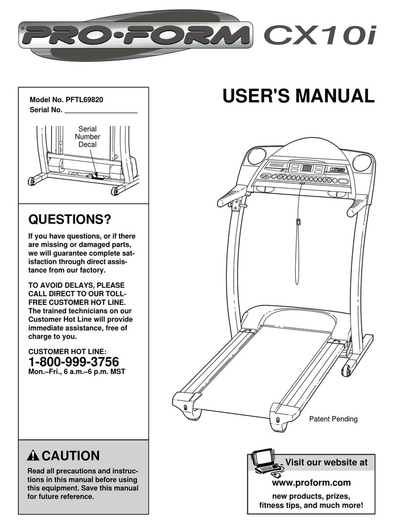Pro-Form PFTL69820 User manual Pro-Form PFTL69820 User manual