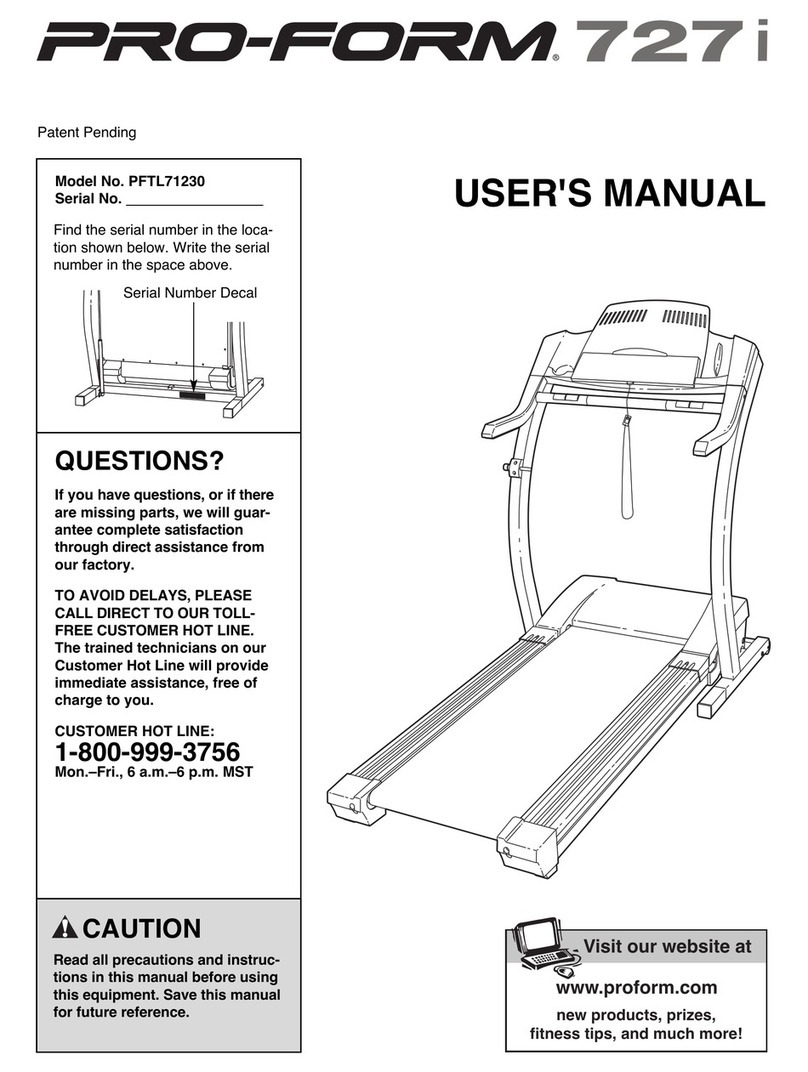Pro-Form PFTL71230 User manual Pro-Form PFTL71230 User manual
