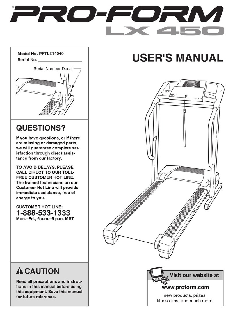 Pro-Form PFTL314040 User manual