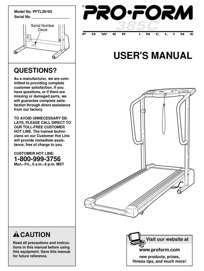 Pro-Form PFTL39193 User manual
