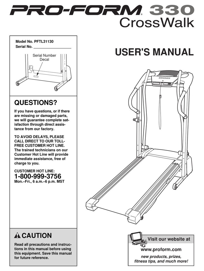 Pro-Form PFTL31130 User manual