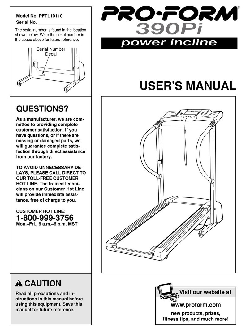 Pro-Form PFTL10110 User manual