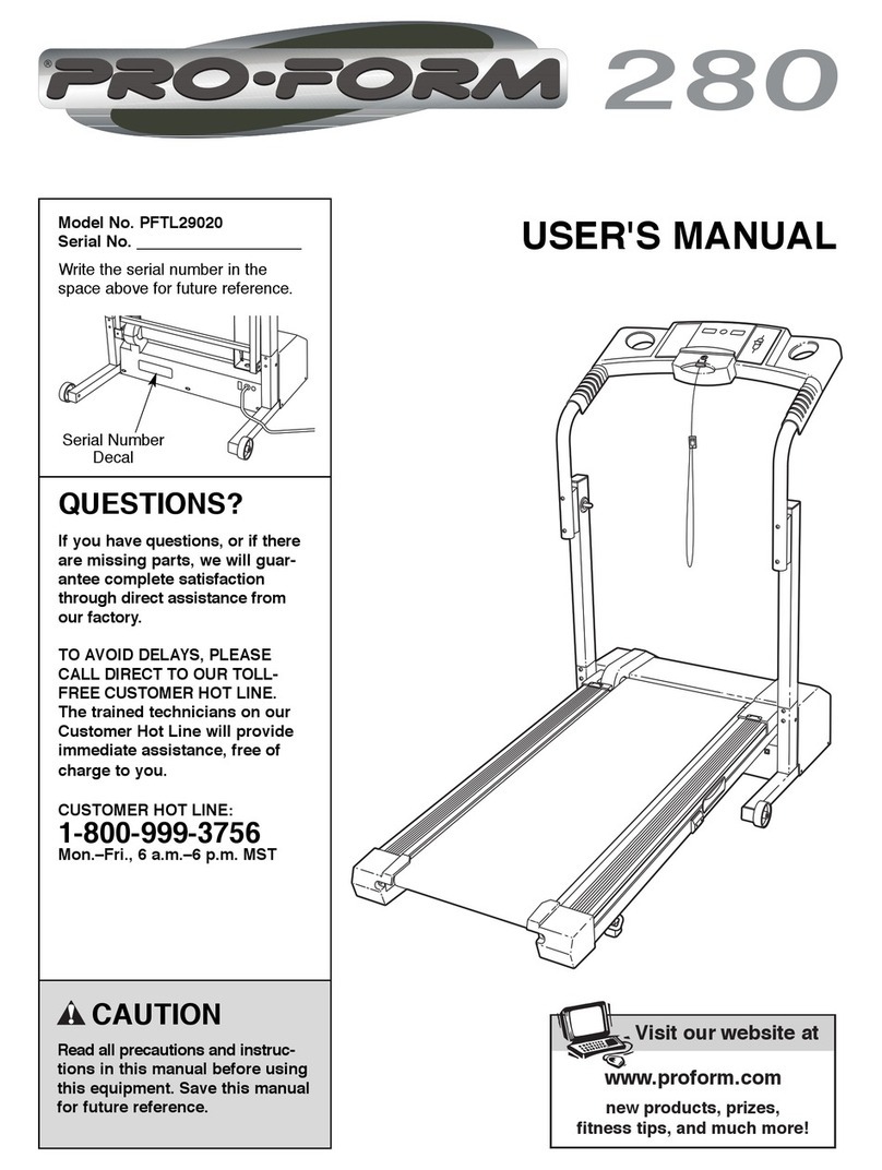 Pro-Form PFTL29020 User manual