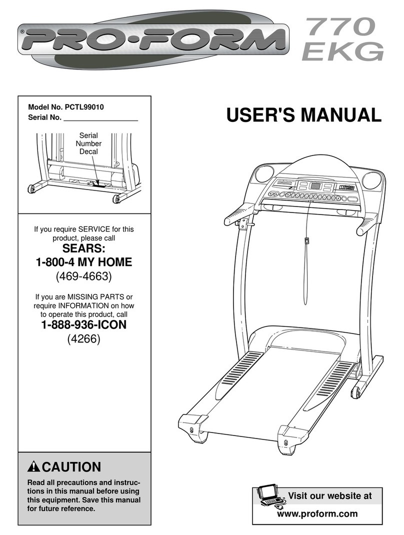 Pro-Form PCTL99010 User manual