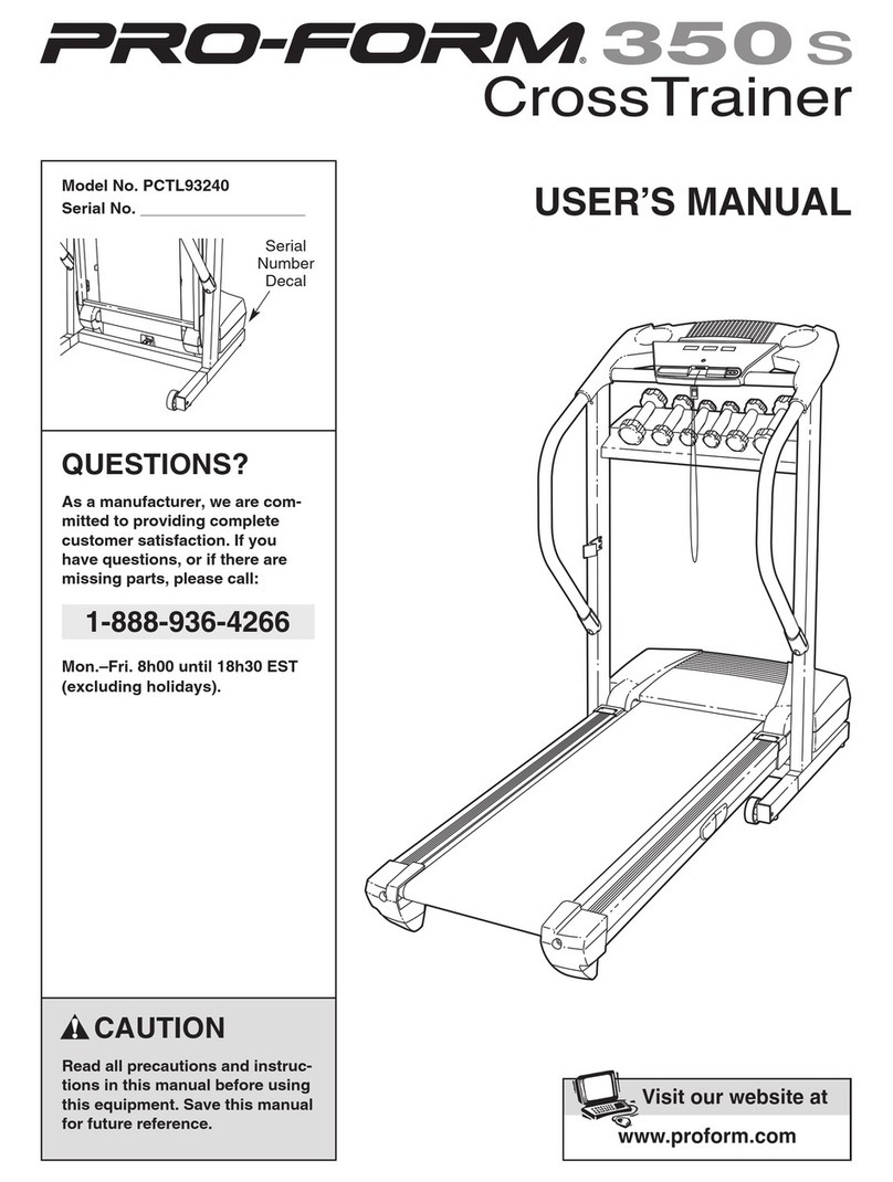 Pro-Form PCTL93240 user manual