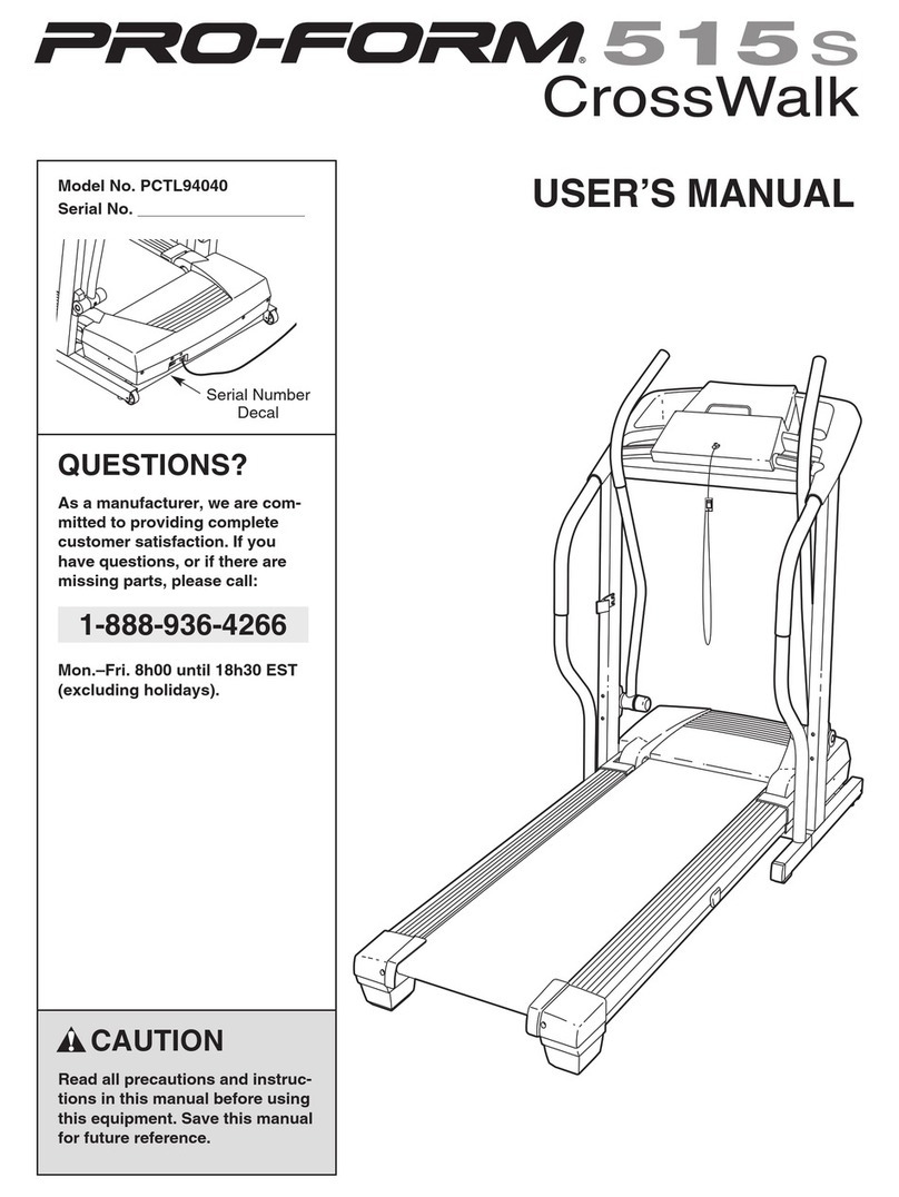 Pro-Form PCTL94040 User manual