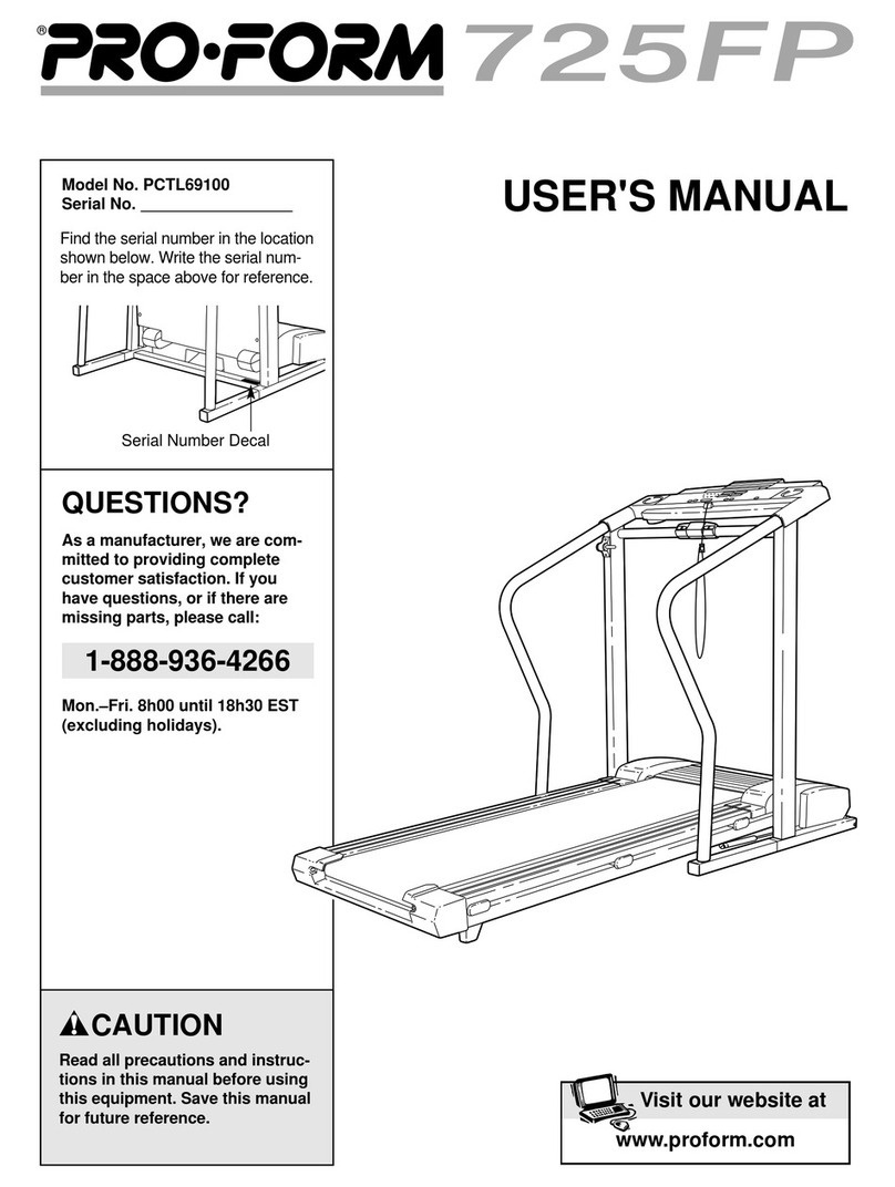 Pro-Form PCTL69100 User manual