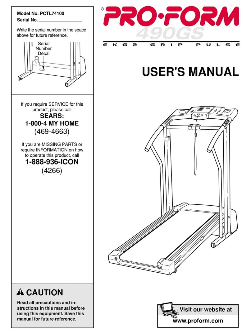 Pro-Form PCTL74100 User manual