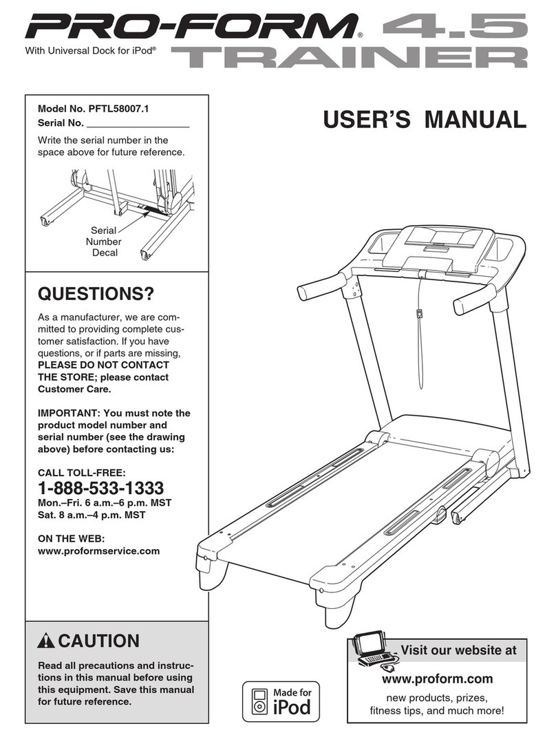 Pro-Form PFTL58007.1 user manual