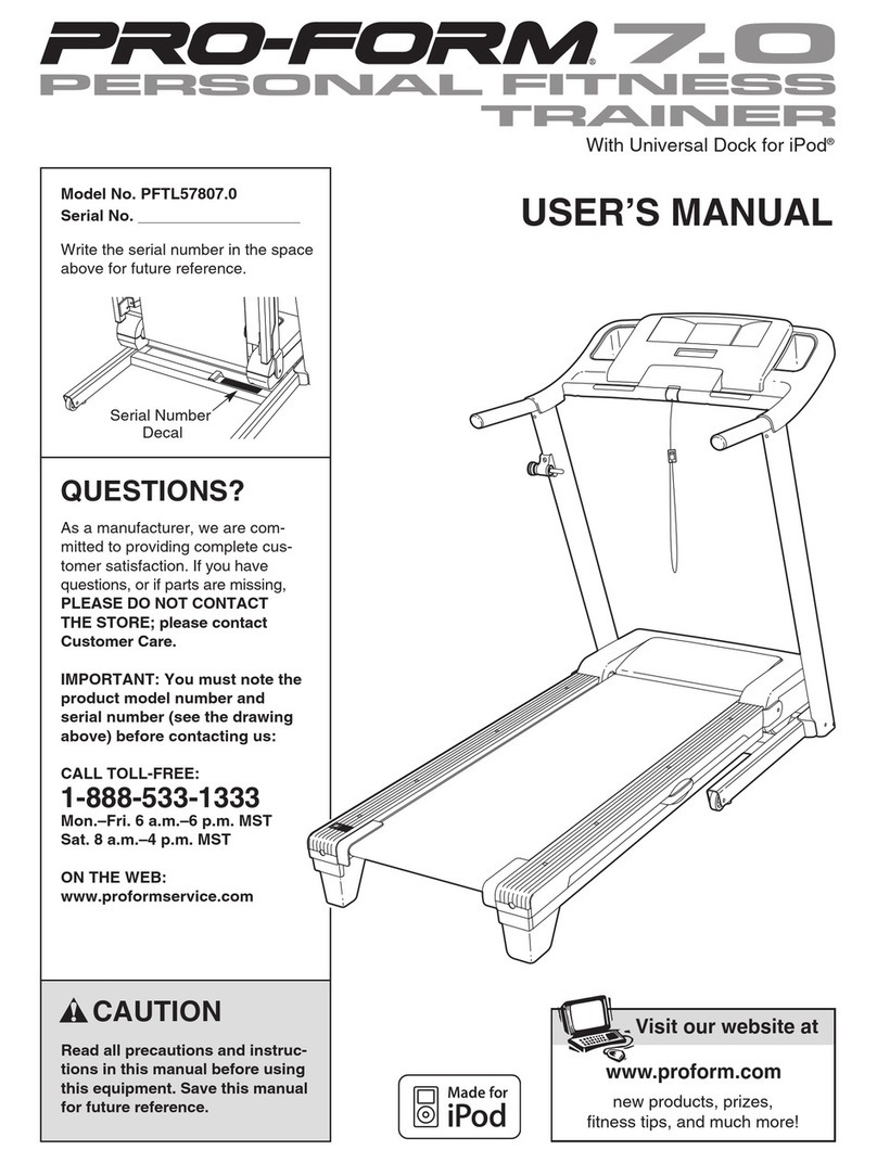 Pro-Form PFTL57807.0 User manual