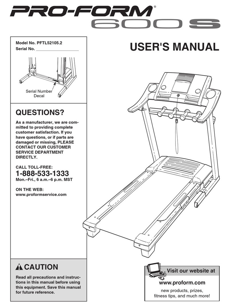 Pro-Form PFTL52105.2 User manual