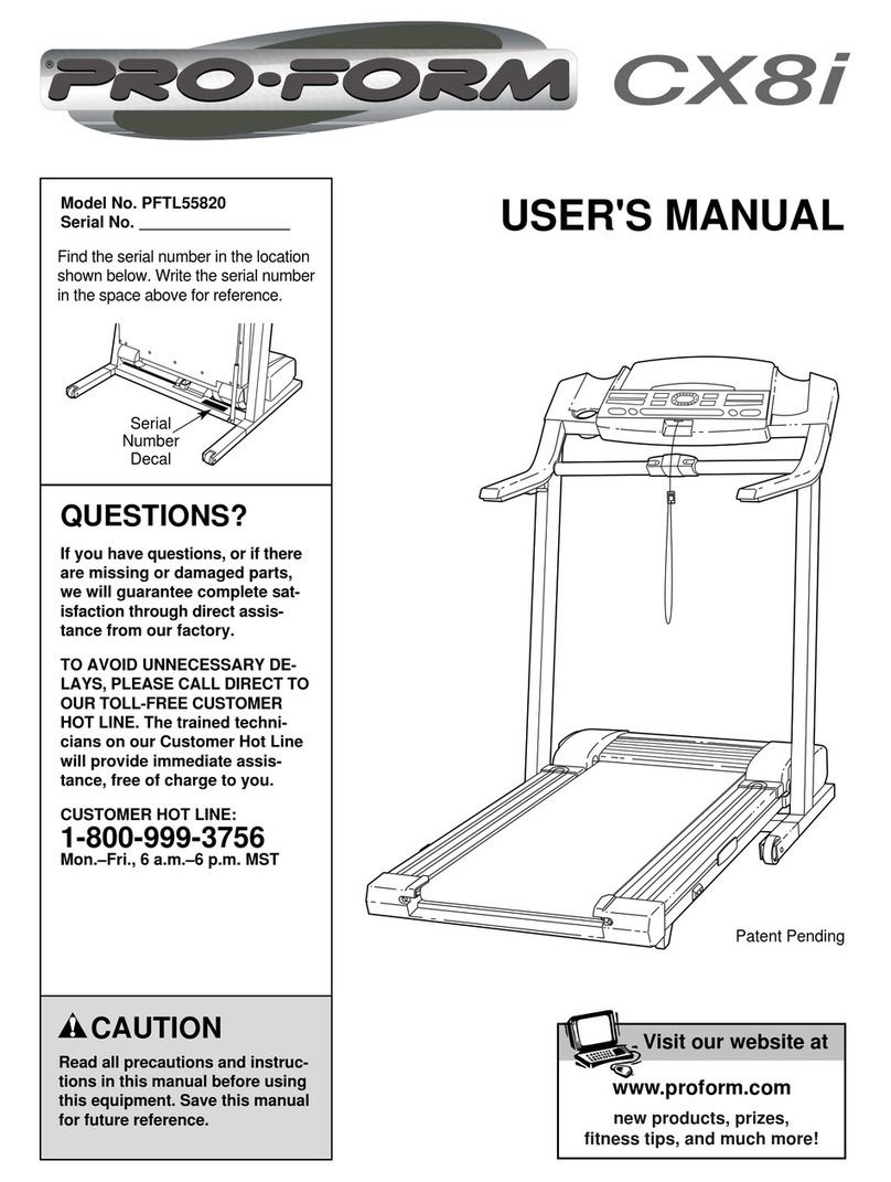 Pro-Form PFTL55820 User manual