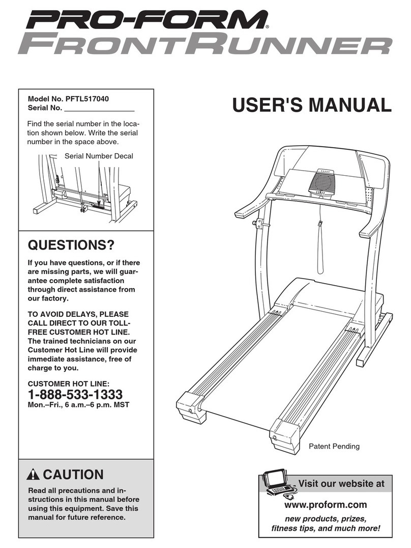 Pro-Form PFTL517040 User manual
