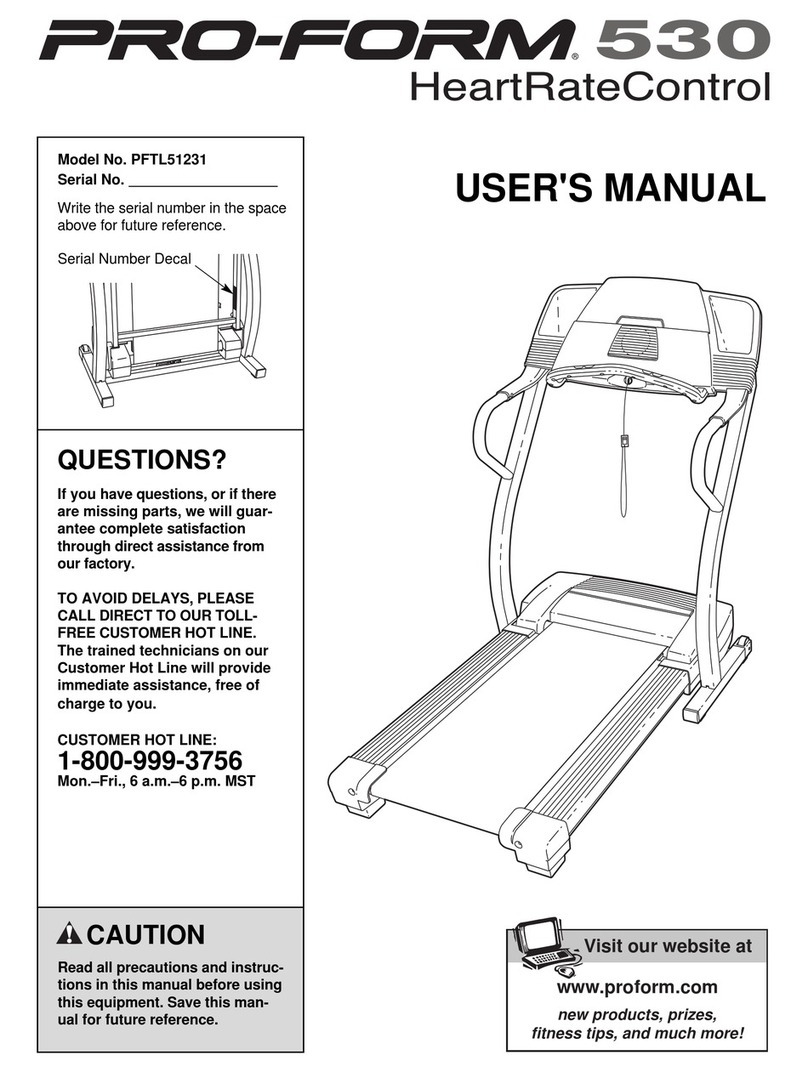 Pro-Form PFTL51231 User manual