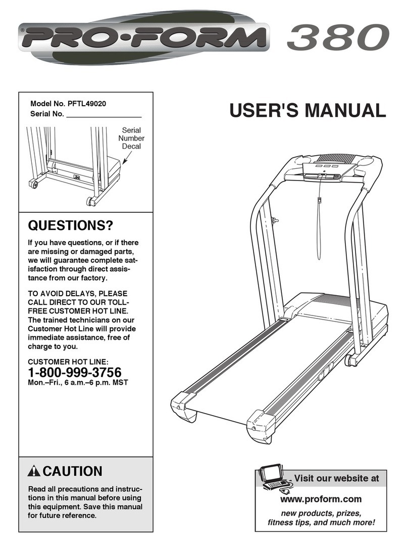 Pro-Form PFTL49020 User manual