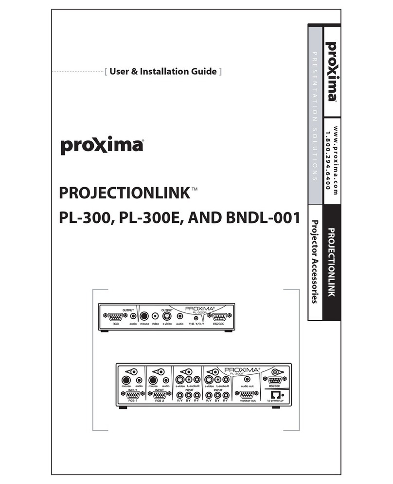 Proxima PROJECTIONLINK BNDL-001 User's installation guide