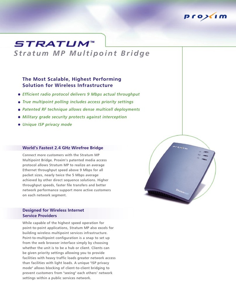 Proxim Stratum Specification sheet Proxim Stratum Specification sheet