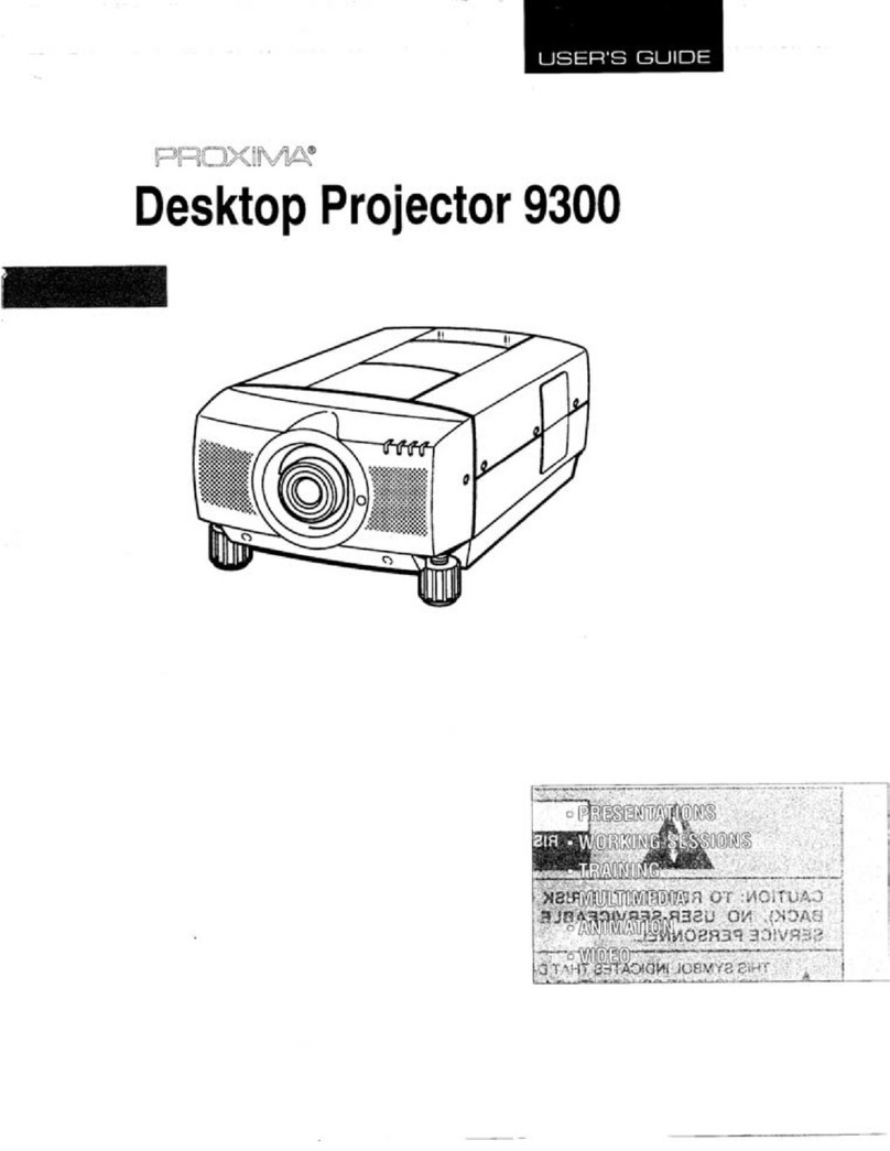 Proxima Desktop Projector 9300 User manual Proxima Desktop Projector 9300 User manual