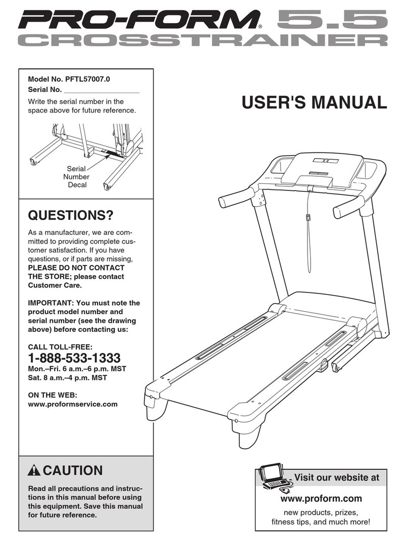 Pro-Form TREADMILL PFTL57007.0 user manual