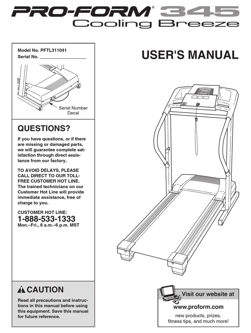 Pro-Form TREADMILL PFTL311041 user manual