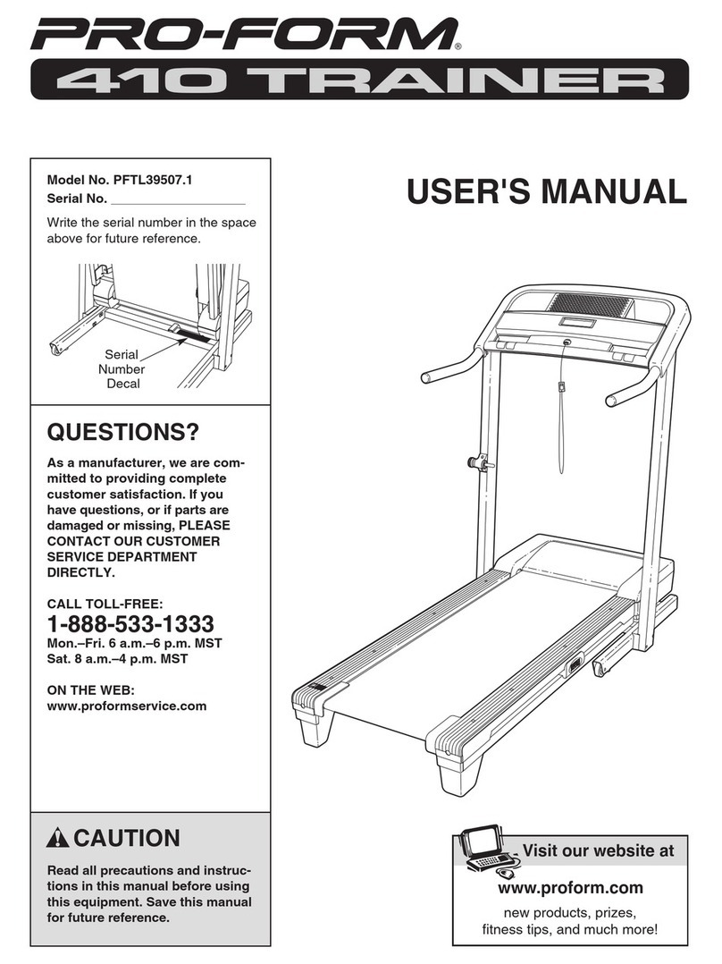 Pro-Form Trainer PFTL39507.1 User manual