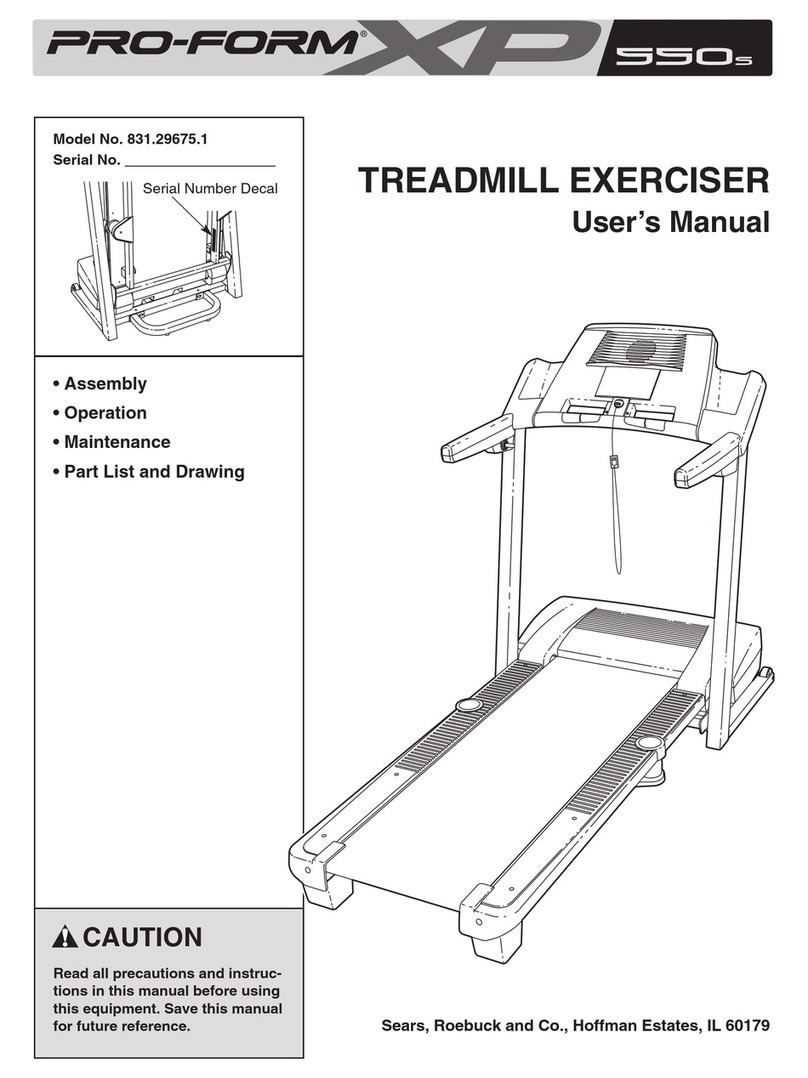 Pro-Form Treadmill 831.29675.1 User manual