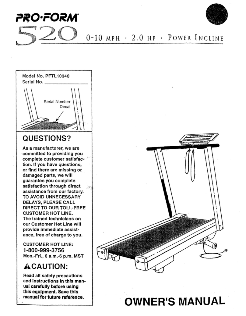 Pro-Form PFTLIO040 User manual