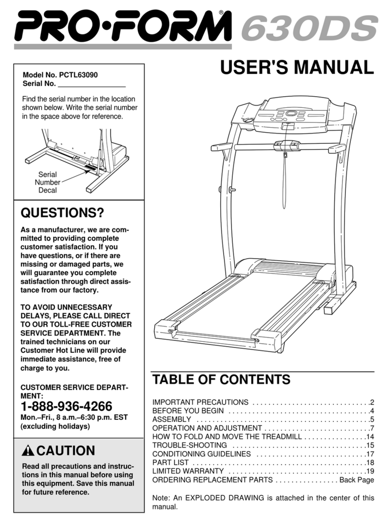 Pro-Form 630 DS user manual