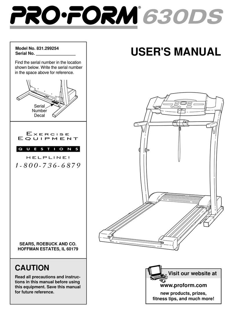 Pro-Form 630DS 831.299254 User manual