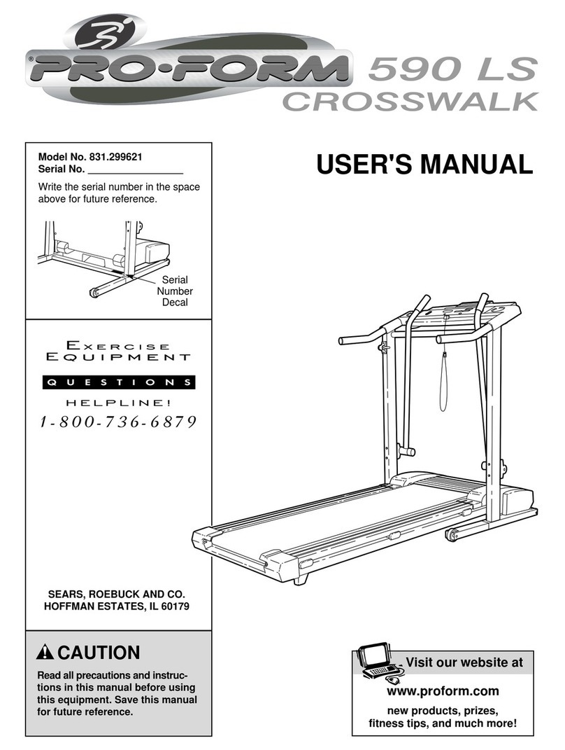 Pro-Form CrossWalk 590 LS User manual