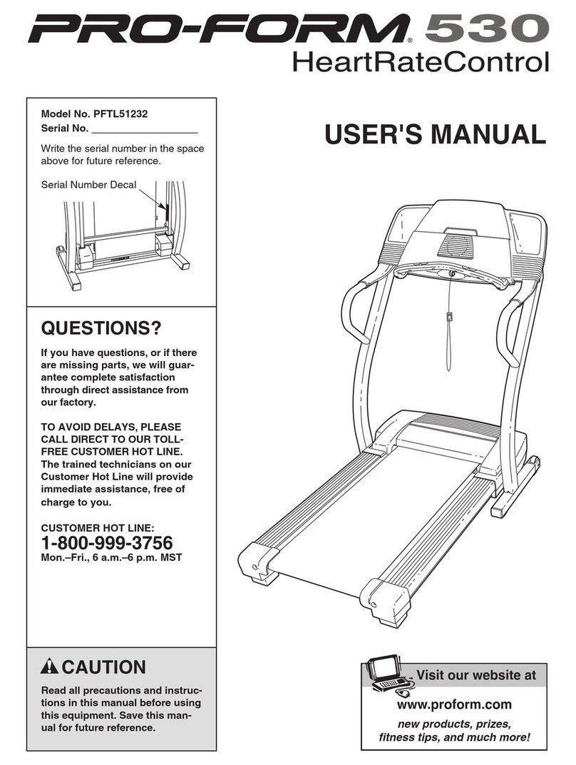 Pro-Form 530 HeartRateControl User manual