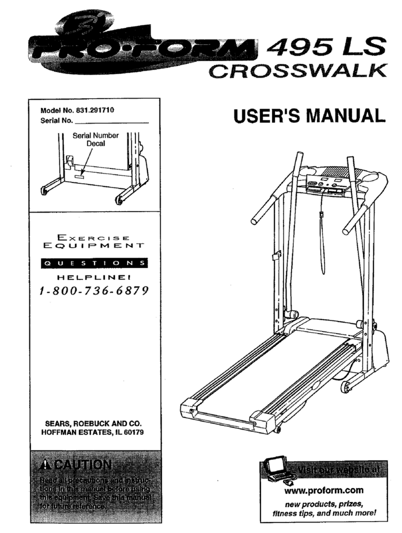 Pro-Form 495 LS CrossWalk User manual