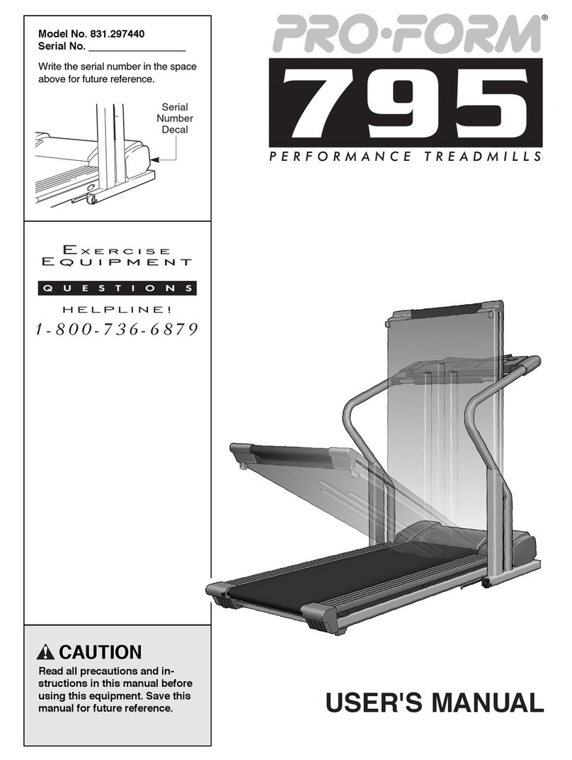Pro-Form 795 User manual Pro-Form 795 User manual
