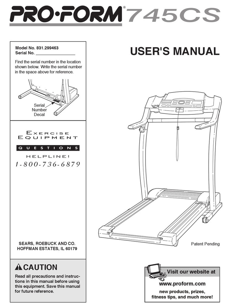Pro-Form 745CS 831.299463 User manual