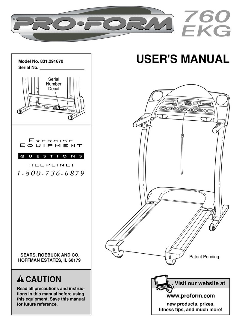 Pro-Form 760 EKG User manual