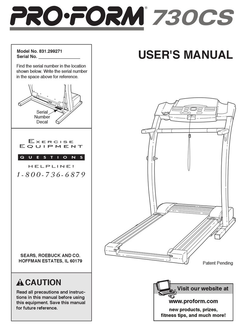 Pro-Form 730CS 831.299271 User manual Pro-Form 730CS 831.299271 User manual