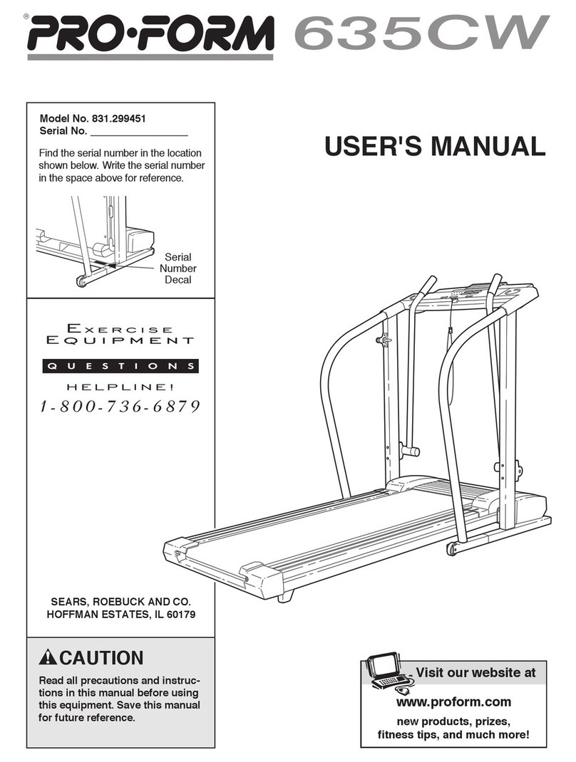 Pro-Form 635CW 831.299451 User manual