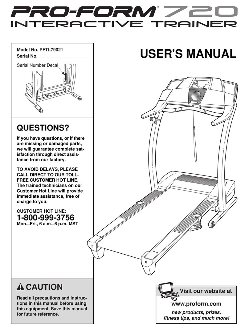 Pro-Form 720 User manual