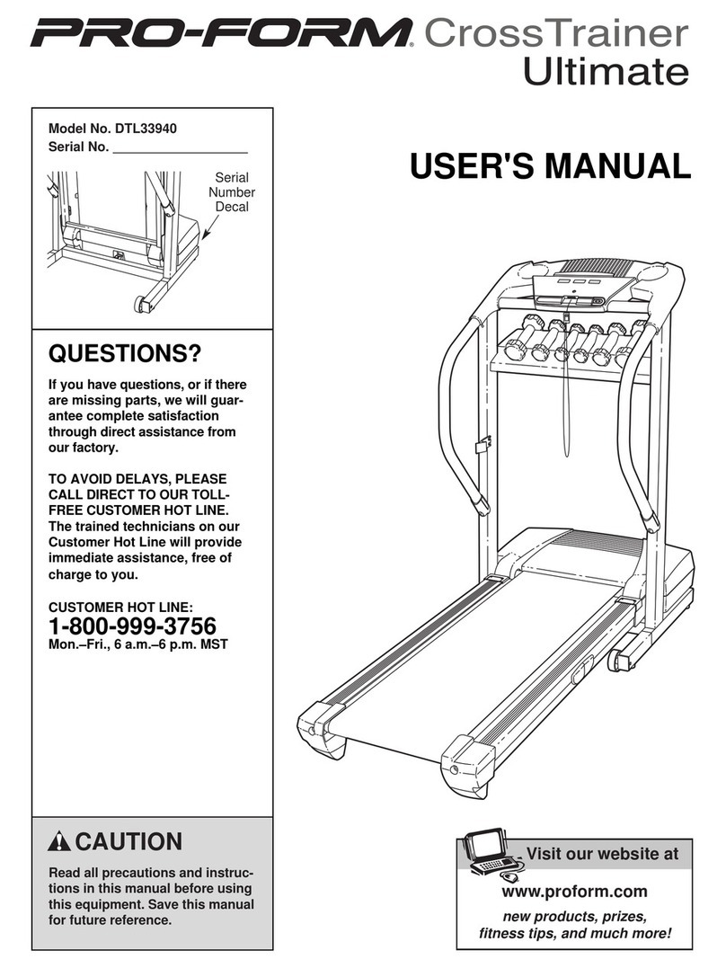 Pro-Form DTL33940 User manual